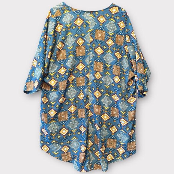 LuLaRoe Lindsay Geometric Art Western Tribal Print Cover Up Summer Beach‎ Sz M - Picture 2 of 12
